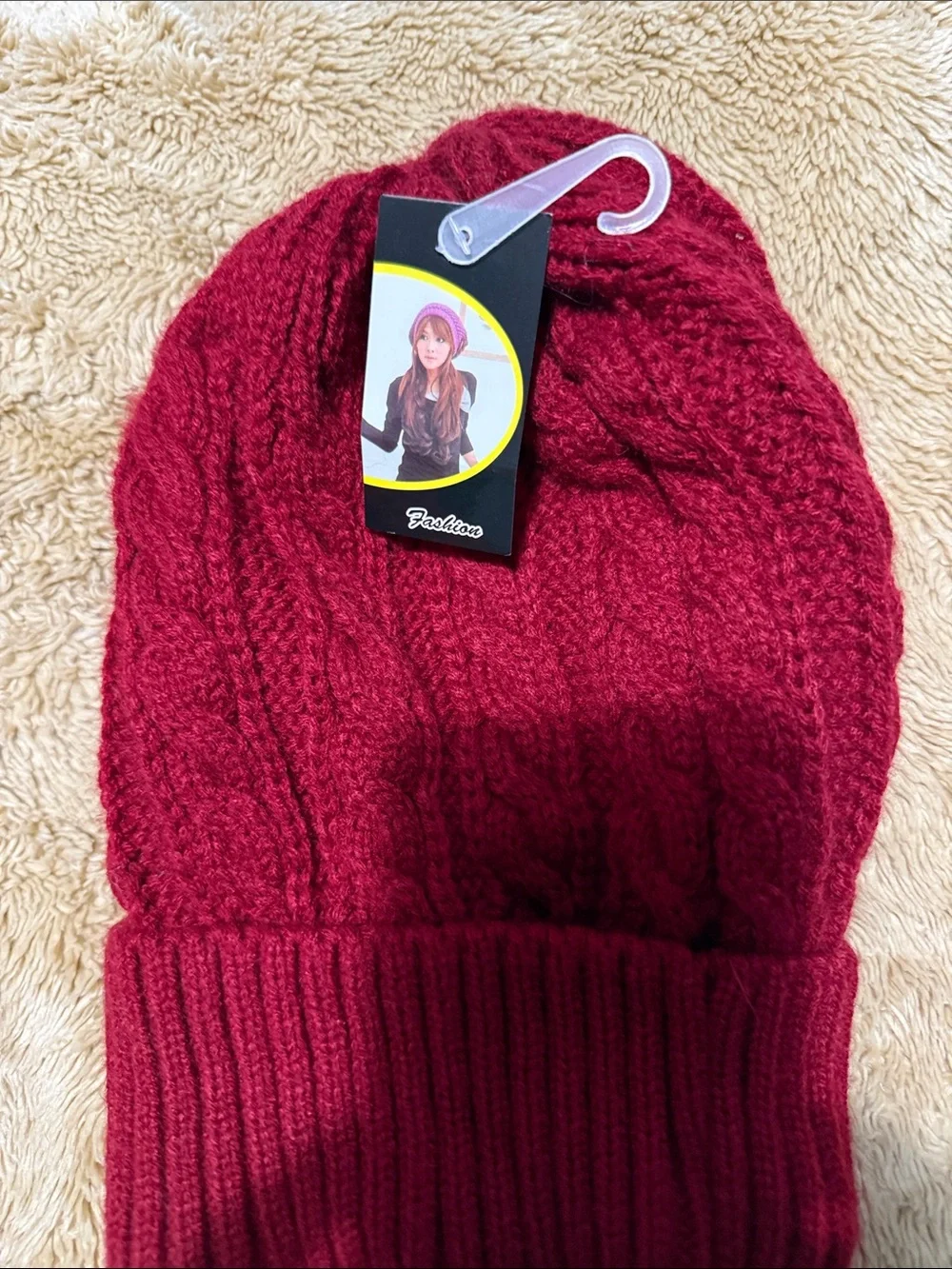 Kids Knit Beanie Hat - Light Gray